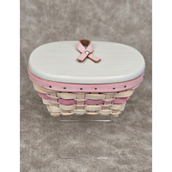 Longaberger 2008 Horizon Of Hope Basket Liner Protector & Lid - Picture 1 of 7